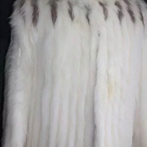 Saga Fox Jacket Womens Shadow & Blue Fox Jacquard